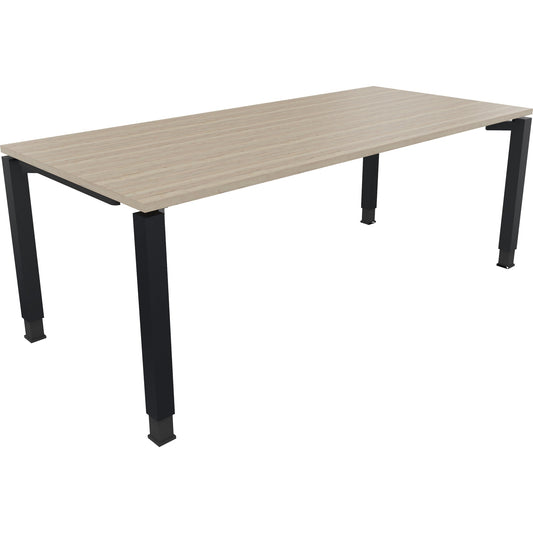 Schreibtisch all in one Maße: 2.000 x 680-820 x 900 mm (B x H x T) Holz eiche natur