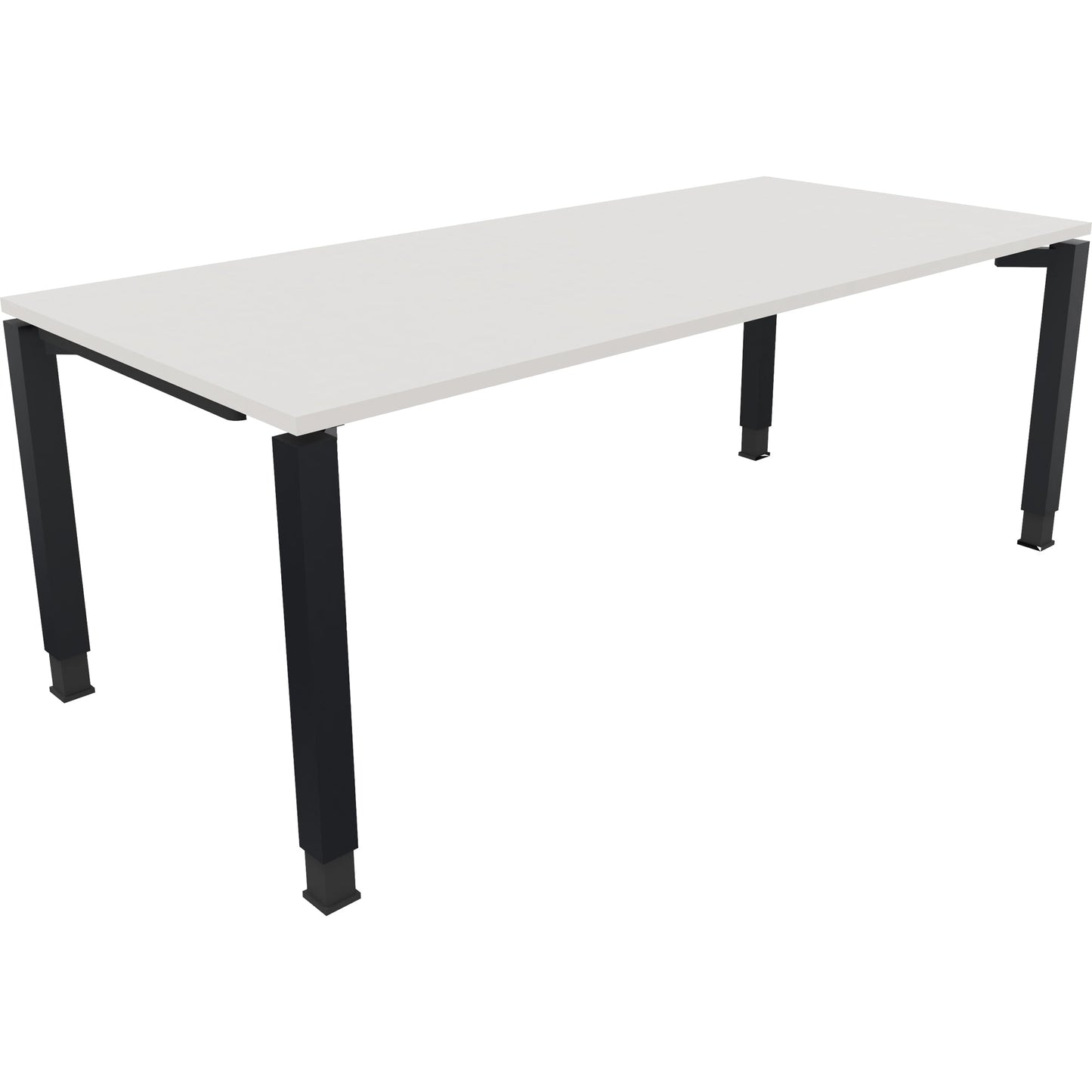 Schreibtisch all in one Maße: 2.000 x 680-820 x 900 mm (B x H x T) Holz diamantweiß