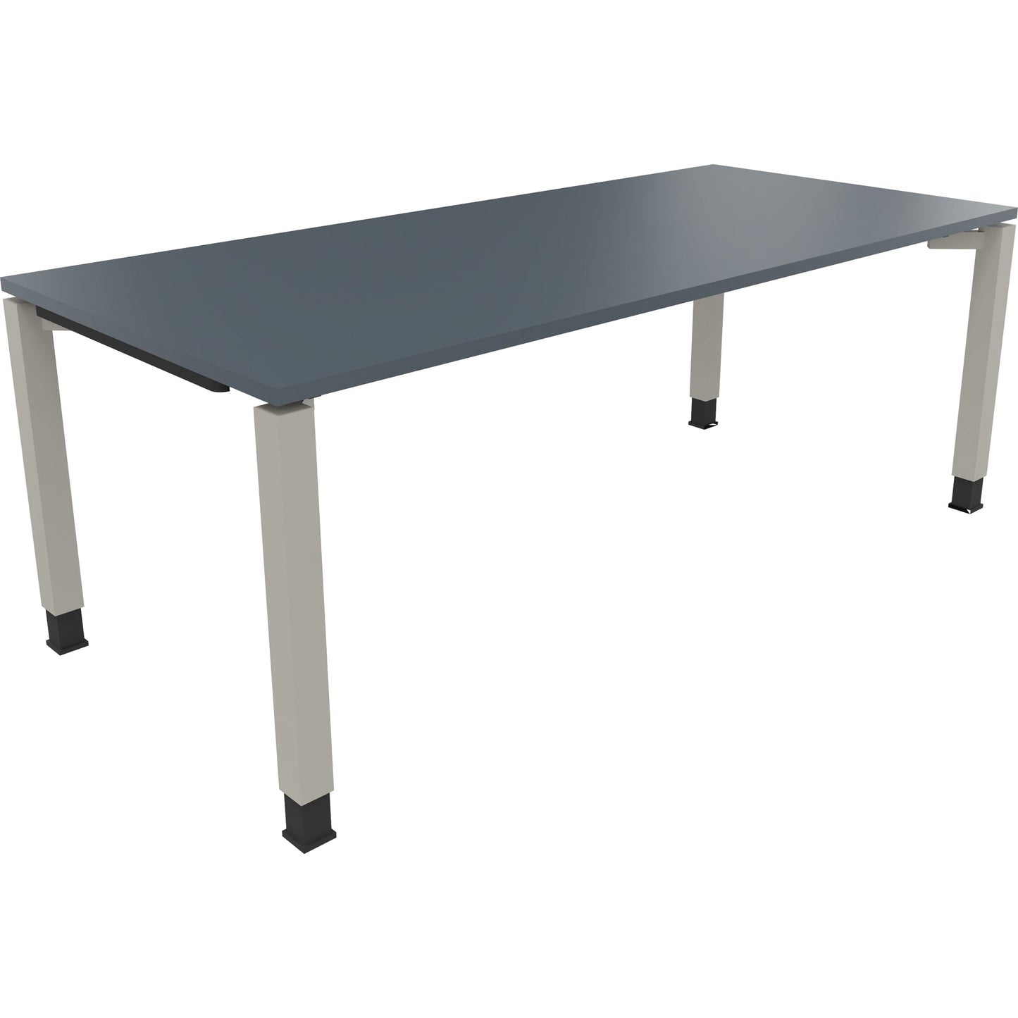 Schreibtisch all in one Maße: 2.000 x 680-820 x 900 mm (B x H x T) Holz lavagrau