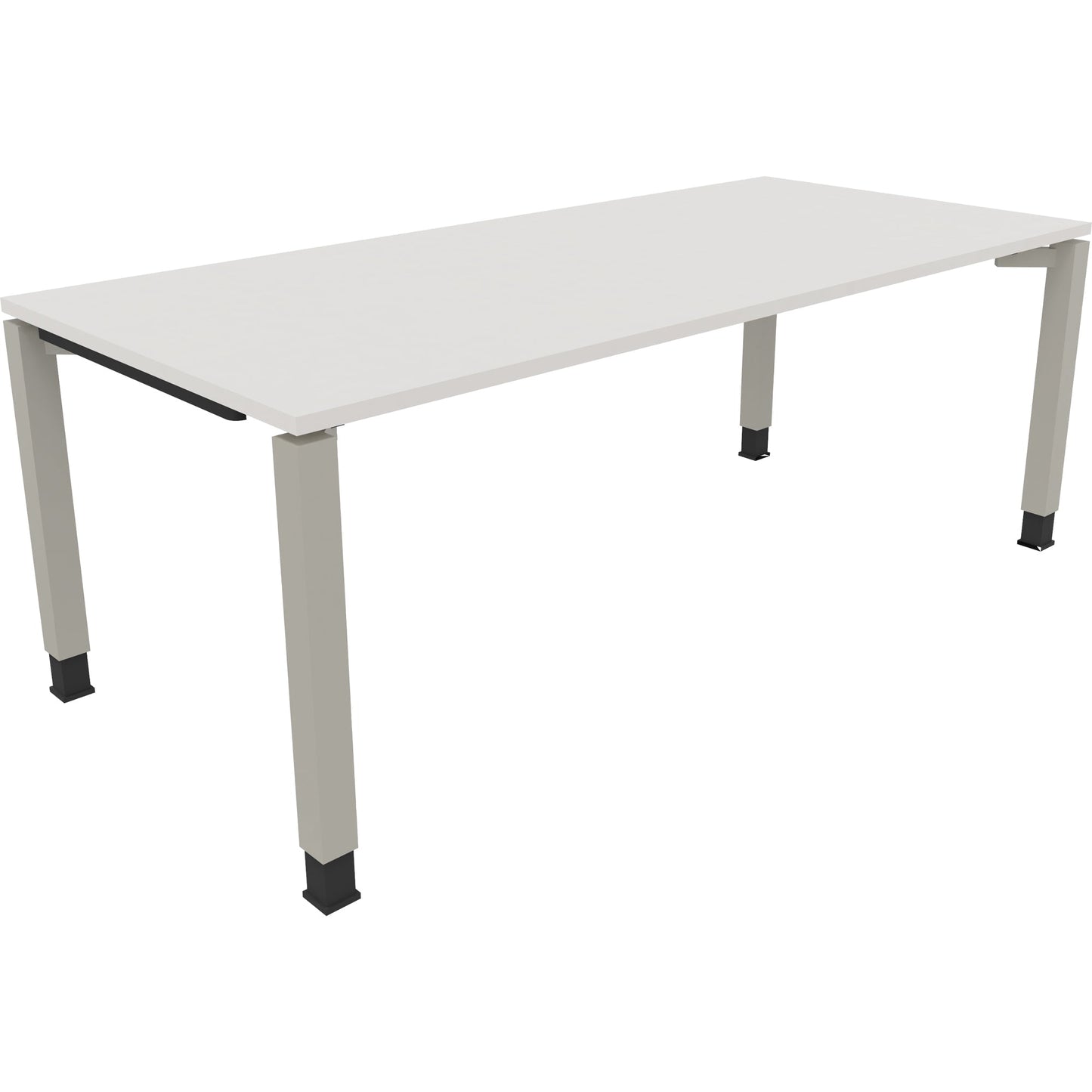 Schreibtisch all in one Maße: 2.000 x 680-820 x 900 mm (B x H x T) Holz diamantweiß