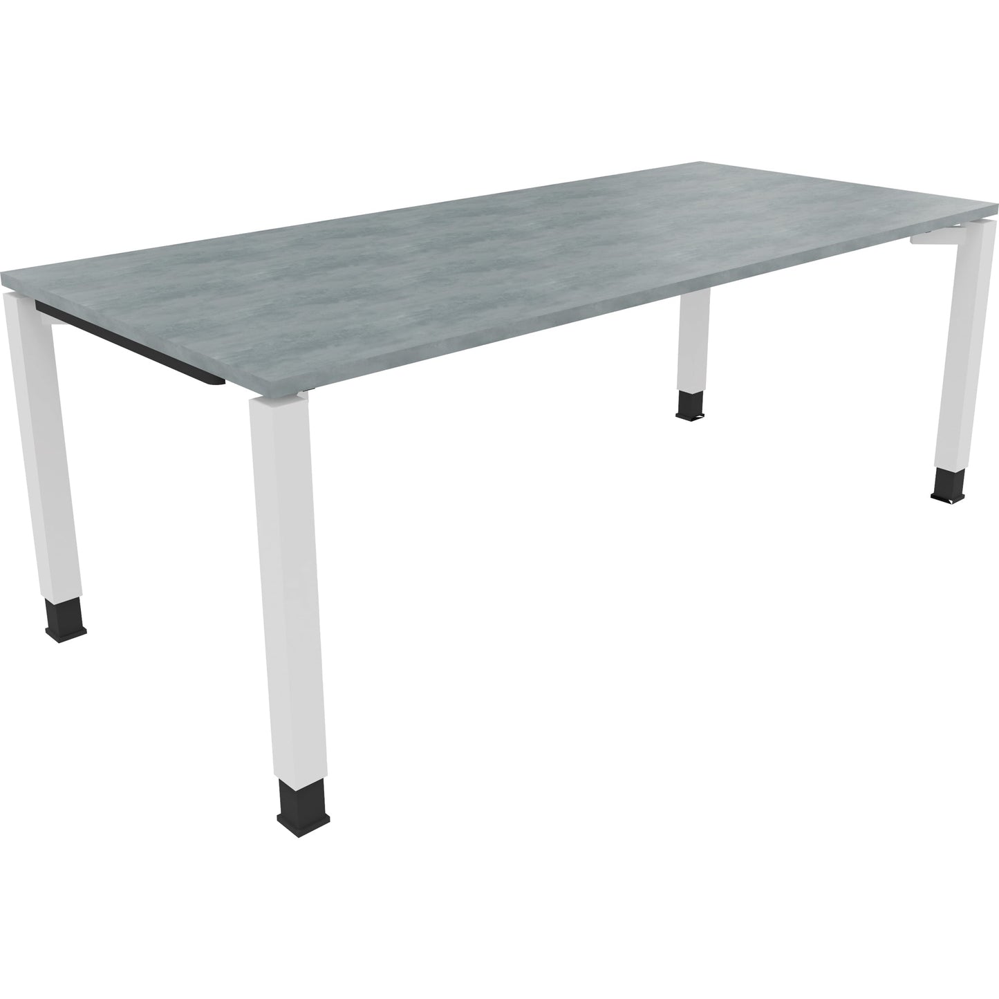 Schreibtisch all in one Maße: 2.000 x 680-820 x 900 mm (B x H x T) Holz beton hell