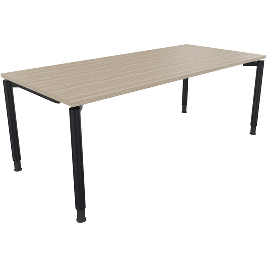 Schreibtisch all in one Maße: 2.000 x 680-820 x 900 mm (B x H x T) Holz eiche natur