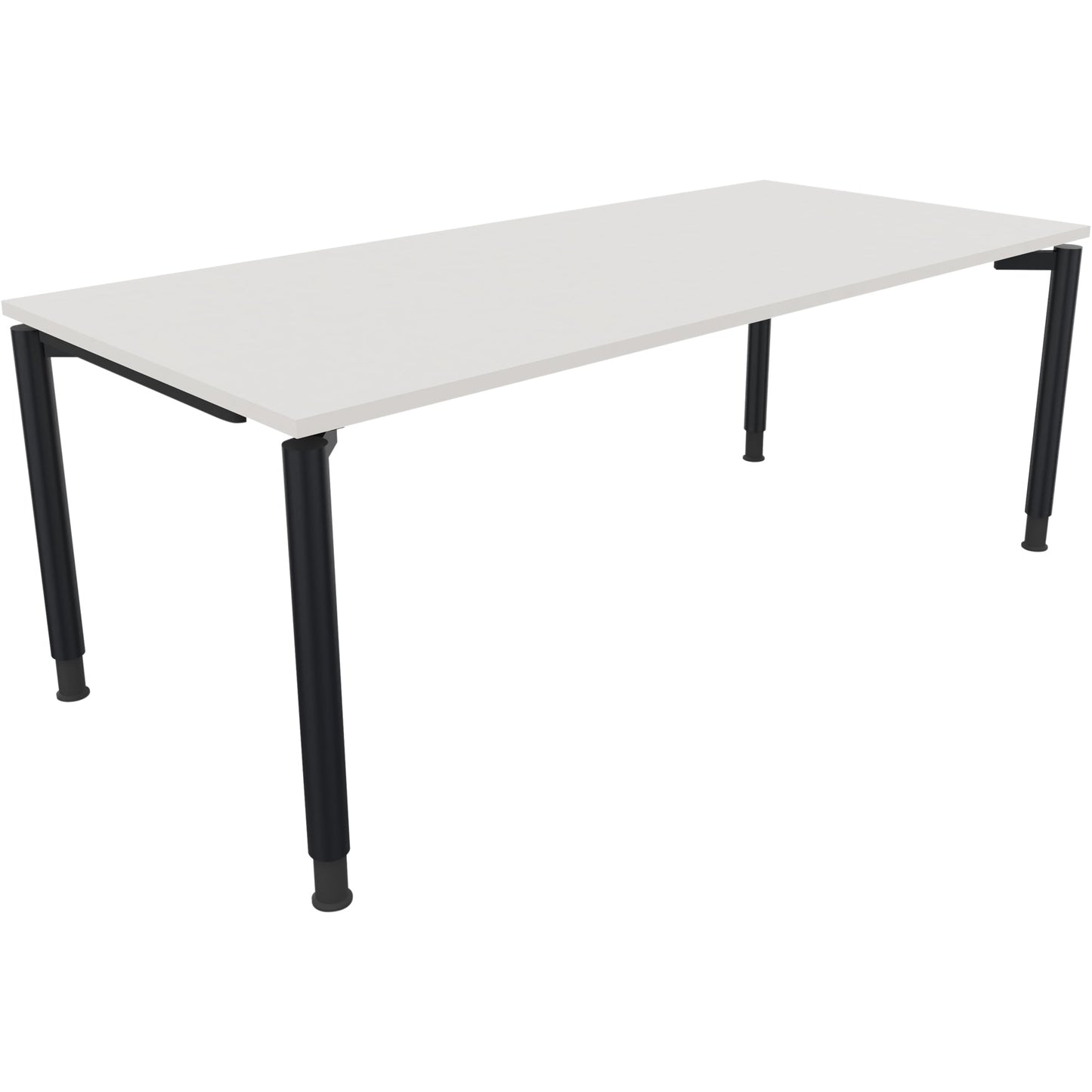 Schreibtisch all in one Maße: 2.000 x 680-820 x 900 mm (B x H x T) Holz diamantweiß