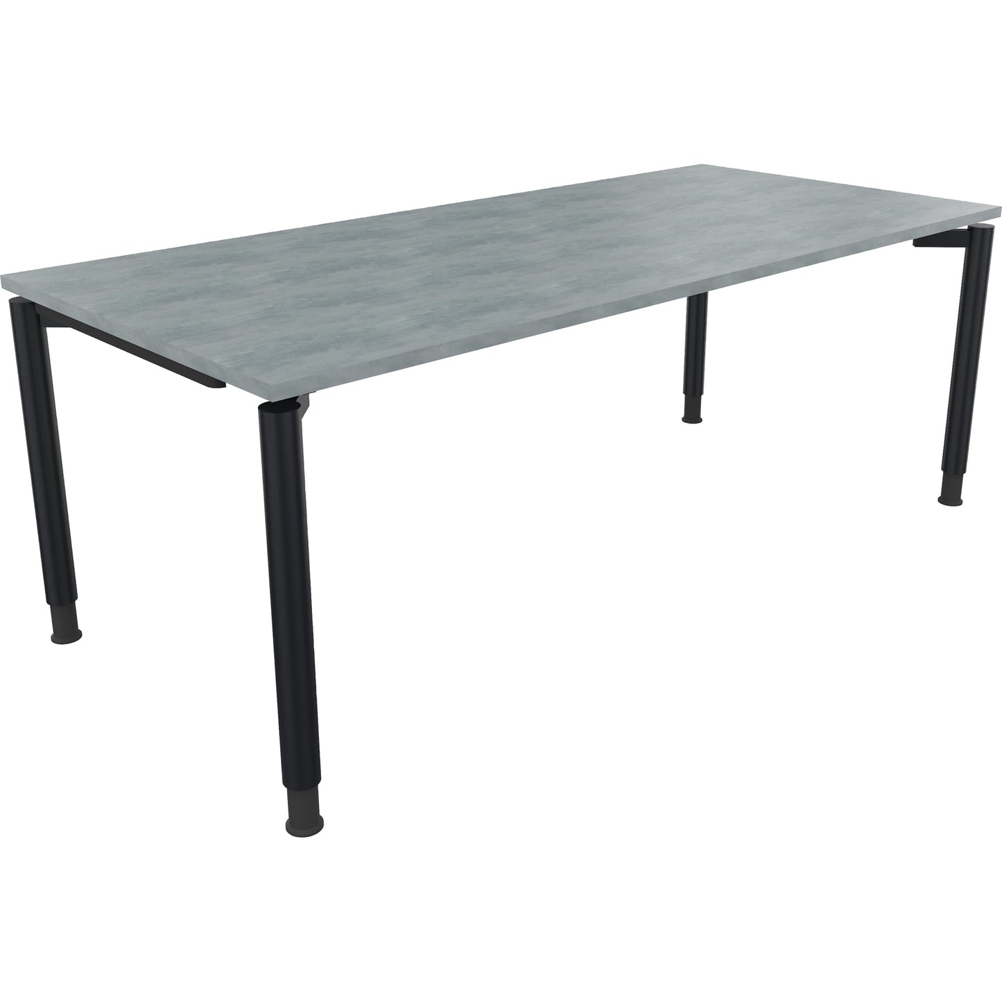 Schreibtisch all in one Maße: 2.000 x 680-820 x 900 mm (B x H x T) Holz beton hell