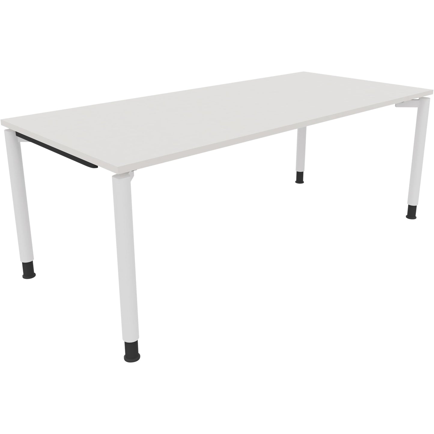 Schreibtisch all in one Maße: 2.000 x 680-820 x 900 mm (B x H x T) Holz diamantweiß