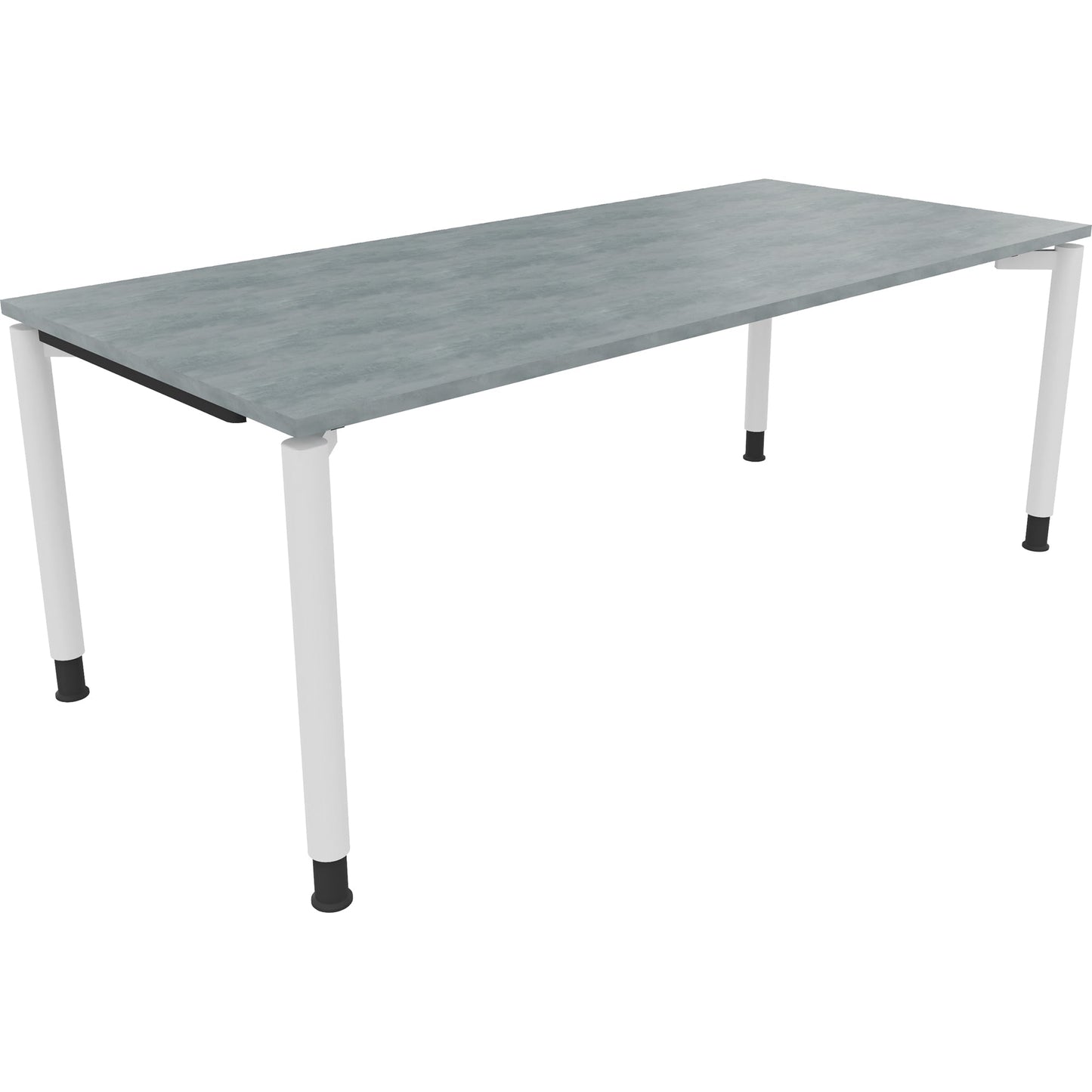 Schreibtisch all in one Maße: 2.000 x 680-820 x 900 mm (B x H x T) Holz beton hell