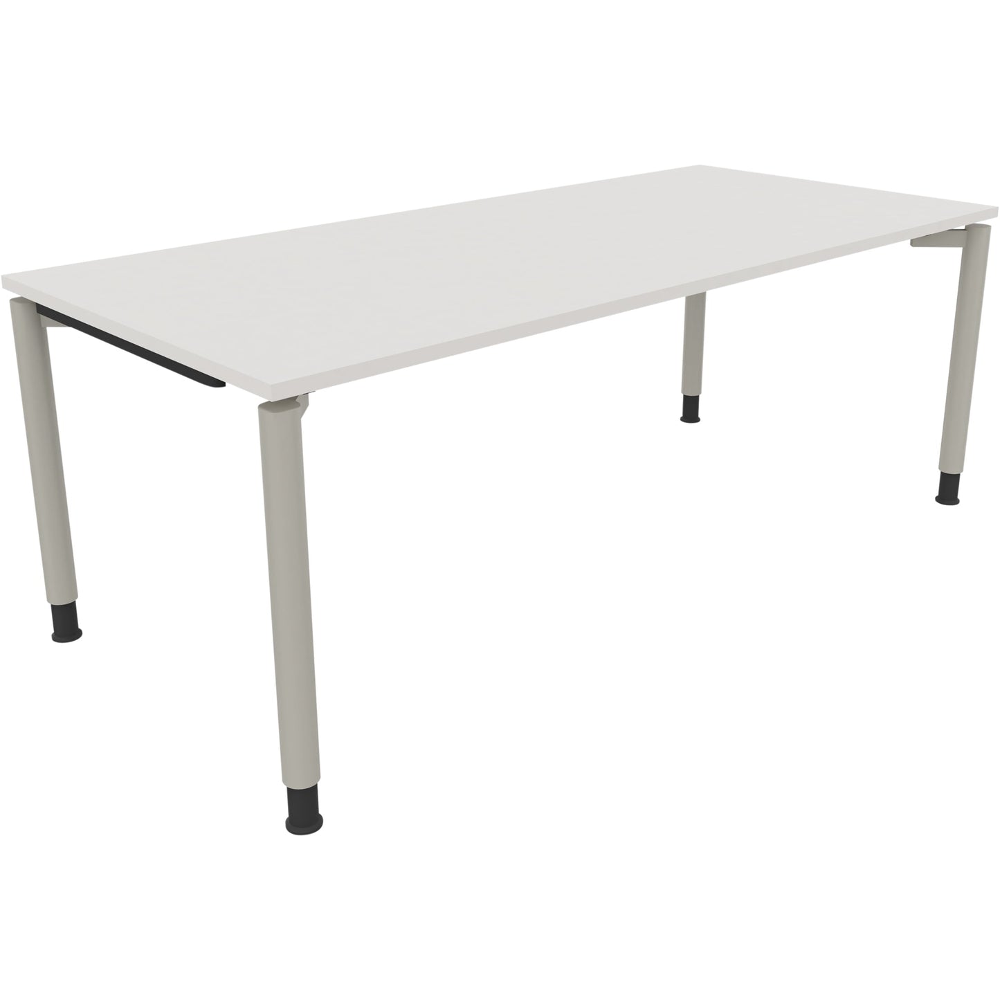 Schreibtisch all in one Maße: 2.000 x 680-820 x 900 mm (B x H x T) Holz diamantweiß
