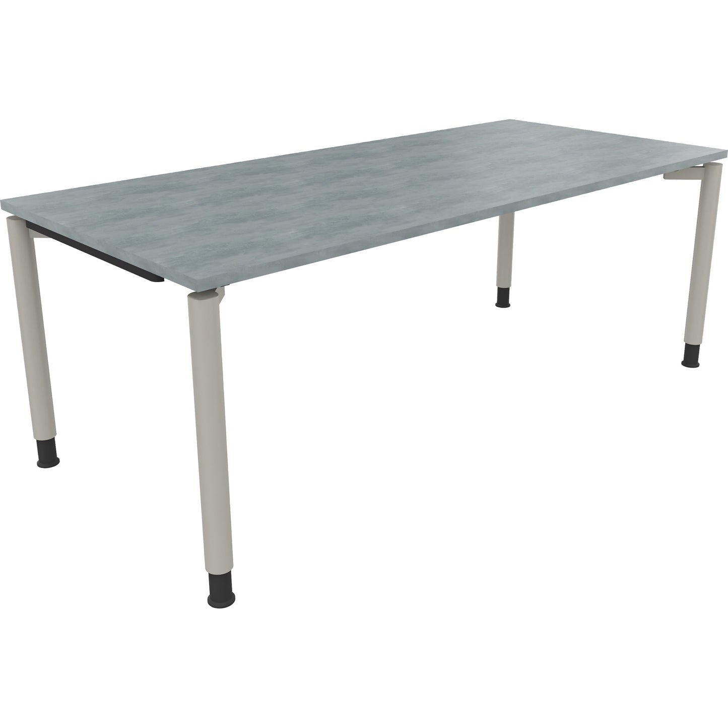 Schreibtisch all in one Maße: 2.000 x 680-820 x 900 mm (B x H x T) Holz beton hell