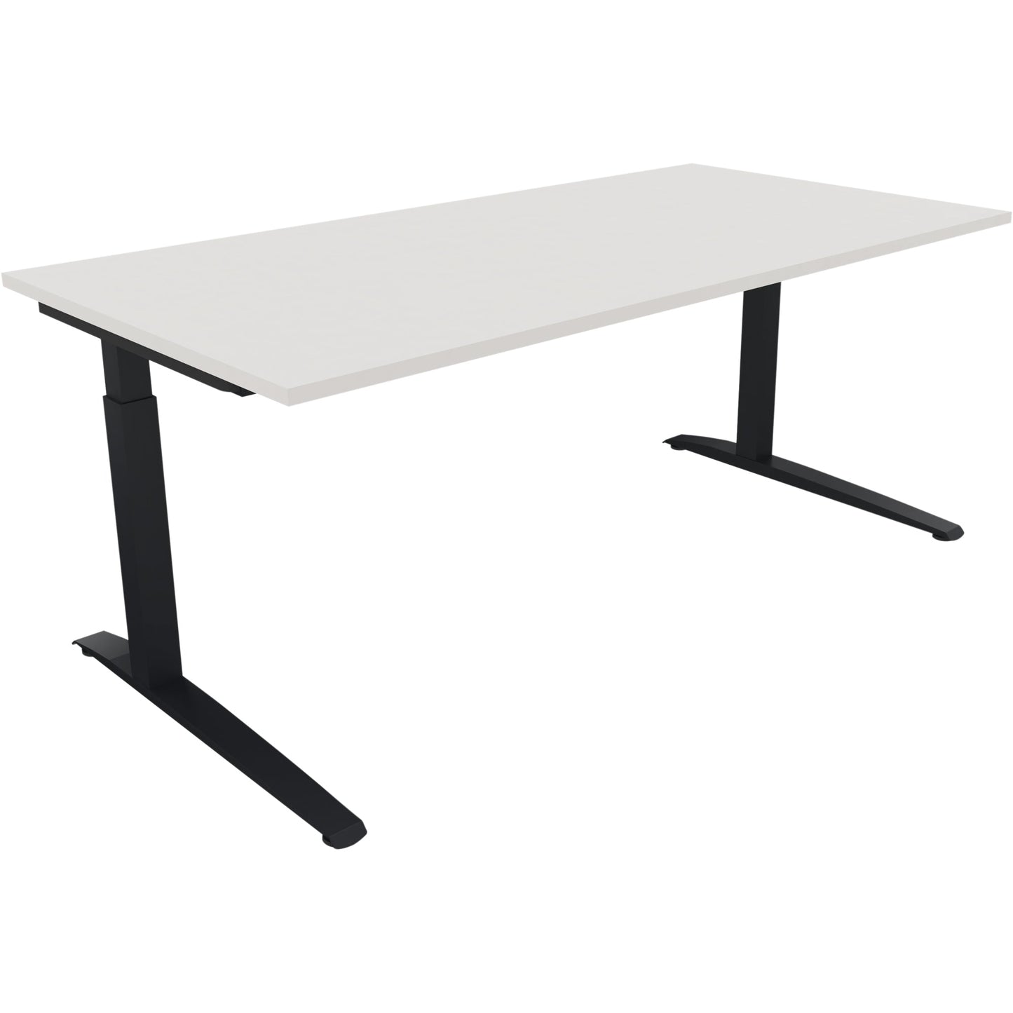 Schreibtisch all in one Maße: 1.800 x 650-850 x 900 mm (B x H x T) Holz diamantweiß