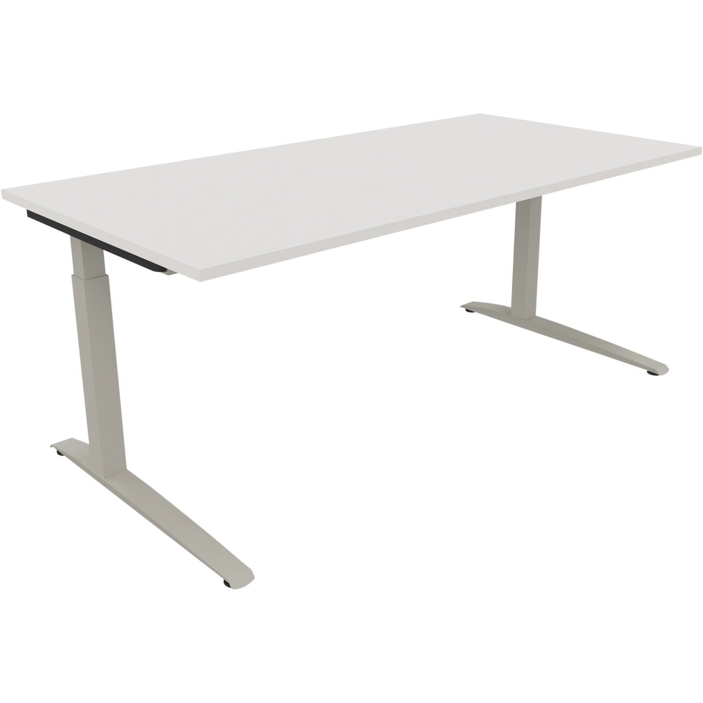 Schreibtisch all in one Maße: 1.800 x 650-850 x 900 mm (B x H x T) Holz diamantweiß
