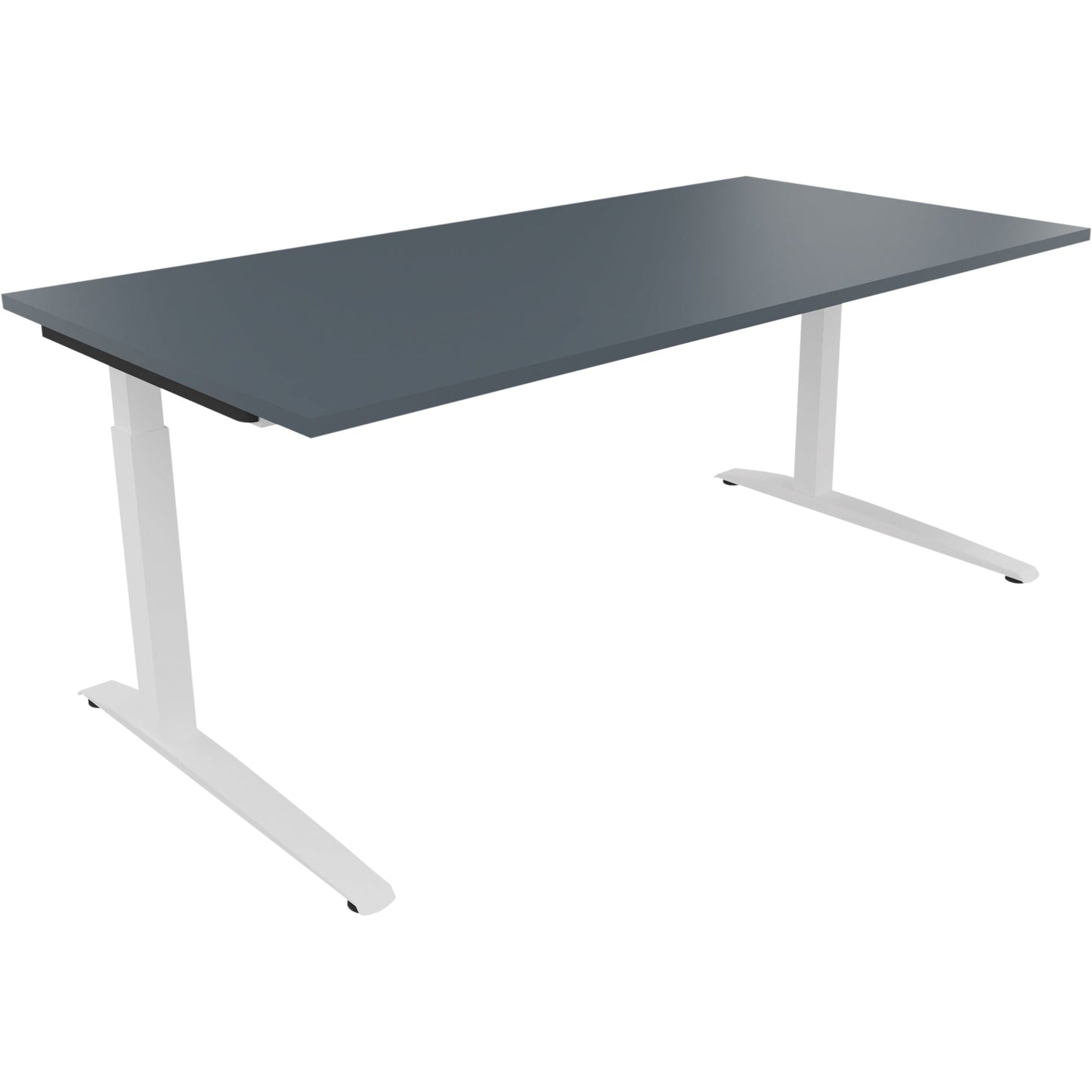 Schreibtisch all in one Maße: 1.800 x 650-850 x 900 mm (B x H x T) Holz lavagrau