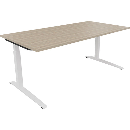Schreibtisch all in one Maße: 1.800 x 650-850 x 900 mm (B x H x T) Holz eiche Natur