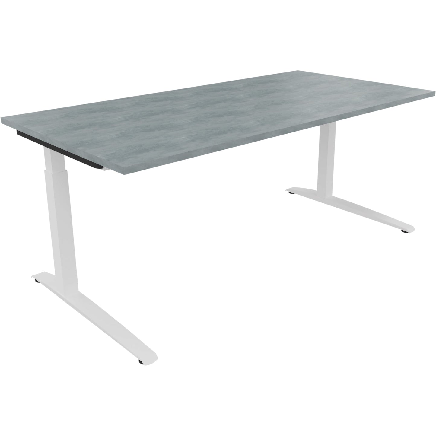 Schreibtisch all in one Maße: 1.800 x 650-850 x 900 mm (B x H x T) Holz beton hell