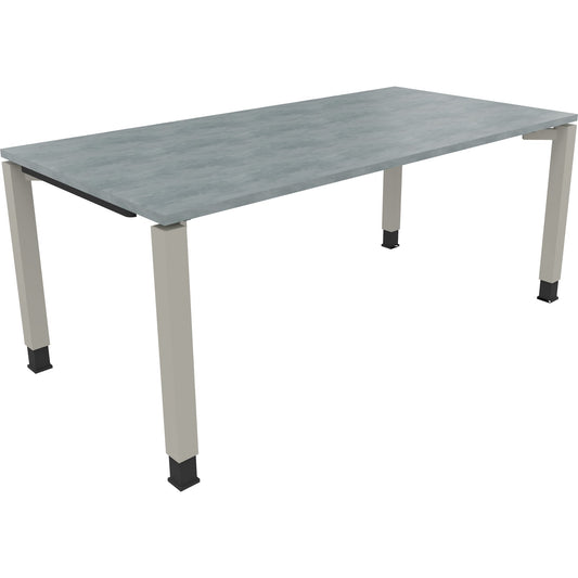 Schreibtisch all in one Maße: 1.800 x 680-820 x 900 mm (B x H x T) Holz beton hell