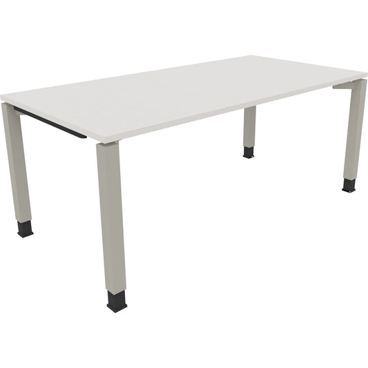 Schreibtisch all in one Maße: 1.800 x 680-820 x 900 mm (B x H x T) Holz diamantweiß