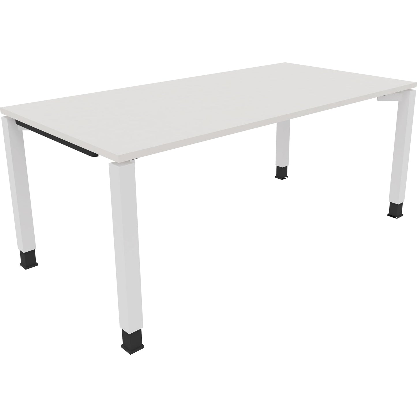 Schreibtisch all in one Maße: 1.800 x 680-820 x 900 mm (B x H x T) Holz diamantweiß