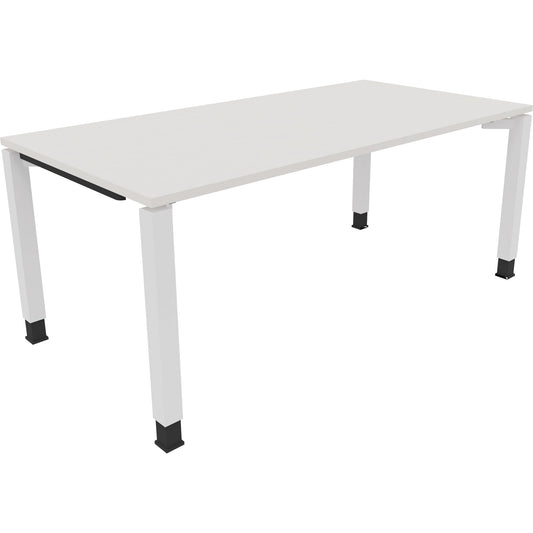Schreibtisch all in one Maße: 1.800 x 680-820 x 900 mm (B x H x T) Holz diamantweiß