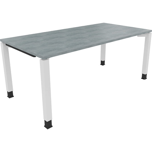 Schreibtisch all in one Maße: 1.800 x 680-820 x 900 mm (B x H x T) Holz beton hell