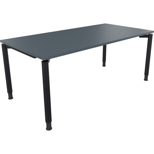 Schreibtisch all in one Maße: 1.800 x 680-820 x 900 mm (B x H x T) Holz lavagrau