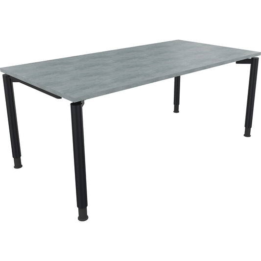 Schreibtisch all in one Maße: 1.800 x 680-820 x 900 mm (B x H x T) Holz beton hell