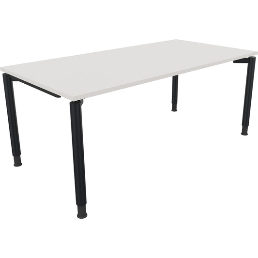 Schreibtisch all in one Maße: 1.800 x 680-820 x 900 mm (B x H x T) Holz diamantweiß