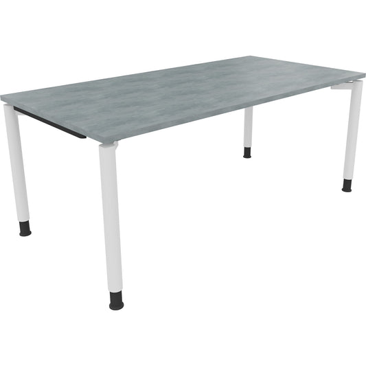 Schreibtisch all in one Maße: 1.800 x 680-820 x 900 mm (B x H x T) Holz beton hell