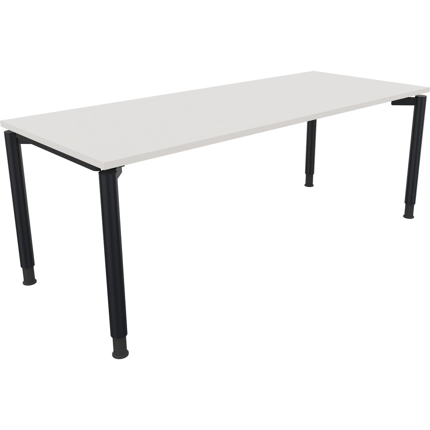 Schreibtisch all in one Maße: 2.000 x 680-820 x 800 mm (B x H x T) Holz diamantweiß