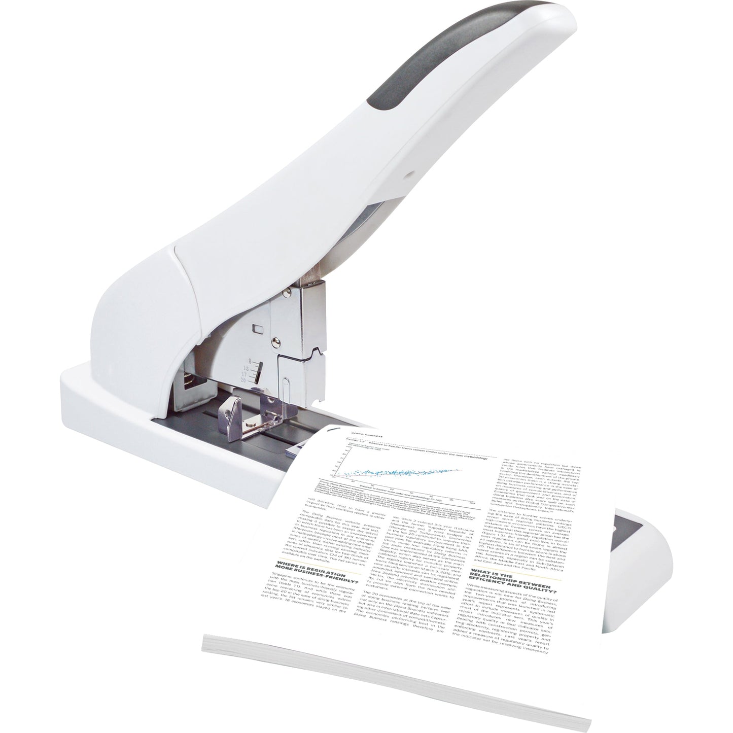 RAPESCO Blockheftgerät ECO HD-210 923/10-24 fest 210 Bl. (80 g/m²) Metall/ABS Kunststoff weiß