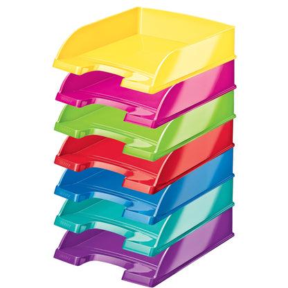 Leitz Briefablage WOW DIN A4 Polystyrol Farbe: violett