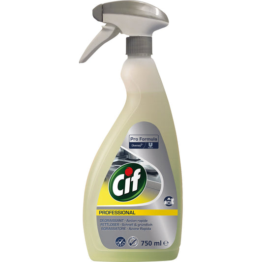 CIF Fettlöser Professional Küchenflächen 12,5 Sprühflasche Kunststoff 0,75l