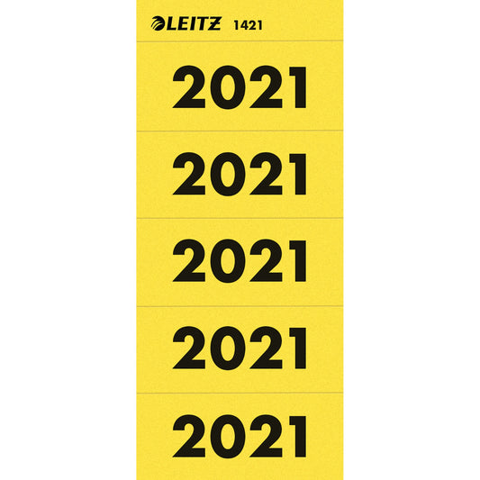 Leitz Jahresschild 60 x 25,5 mm (B x H) 2021 gelb 100 St./Pack.