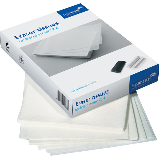 Legamaster Löschpapier 16,2 x 22 cm (B x L) 100 % Viskose biologisch abbaubar weiß 100 Bl./Pack.