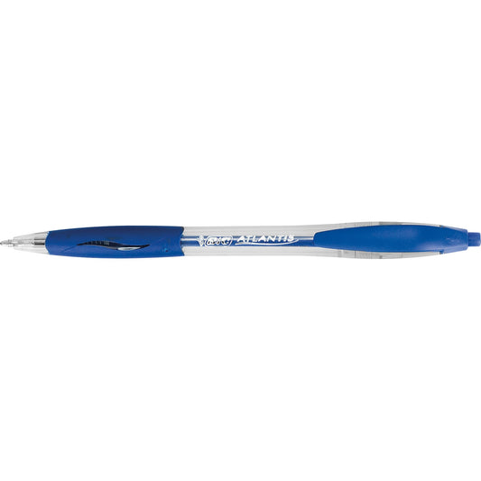 BIC® Kugelschreiber ATLANTIS® Classic 0,4mm blau Mine auswechselbar dokumentenecht Schaftfarbe: transparent