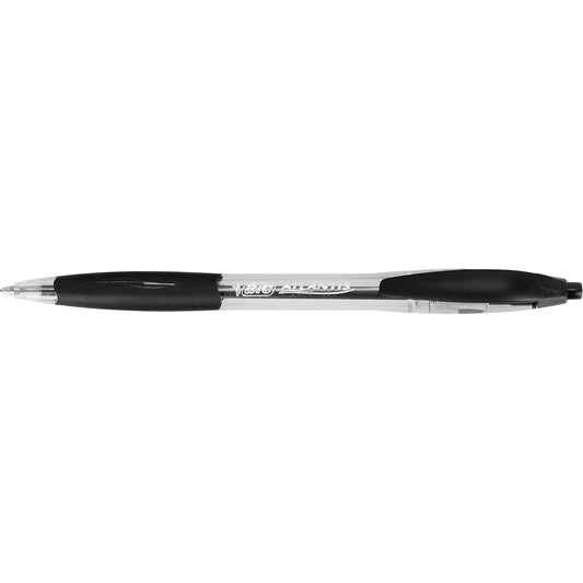 BIC® Kugelschreiber ATLANTIS® Classic 0,4mm schwarz Mine auswechselbar dokumentenecht Schaftfarbe: transparent