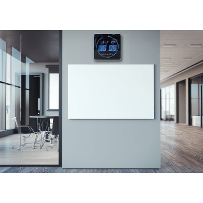 UNILUX Wanduhr FLO LED 28 x 28 cm (B x H) Aluminium schwarz