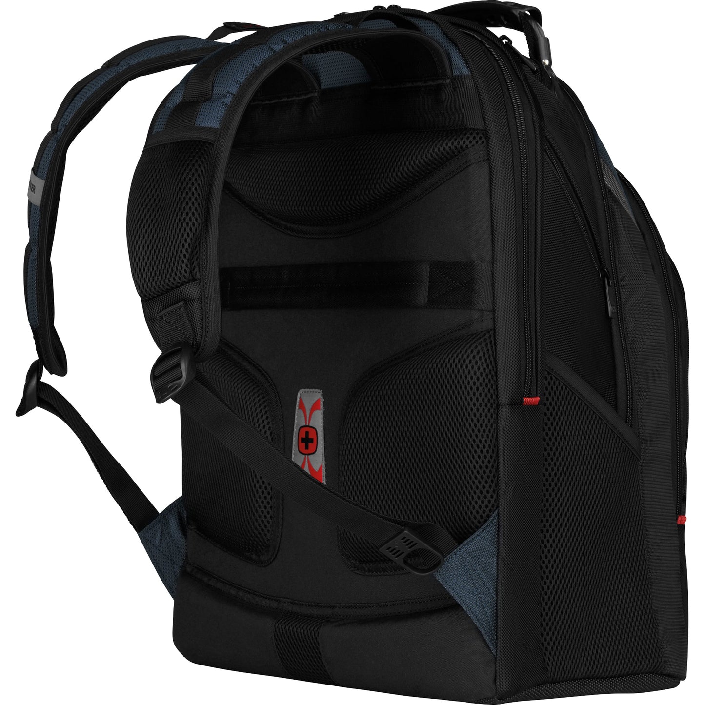 Wenger Notebookrucksack Ibex Reißverschluss Tabletfach für Tablets bis 25 cm (10"), Organizer für Accessoires, Netzseitentasche 90 % Polyester, 10 % Polyvinylchlorid blau