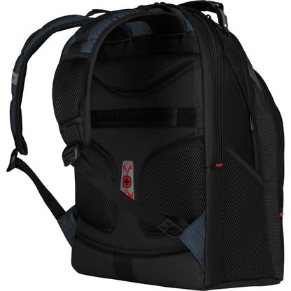 Wenger Notebookrucksack Ibex Reißverschluss Tabletfach für Tablets bis 25 cm (10"), Organizer für Accessoires, Netzseitentasche 90 % Polyester, 10 % Polyvinylchlorid blau