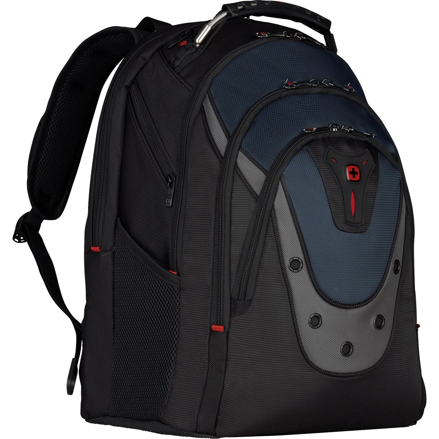 Wenger Notebookrucksack Ibex Reißverschluss Tabletfach für Tablets bis 25 cm (10"), Organizer für Accessoires, Netzseitentasche 90 % Polyester, 10 % Polyvinylchlorid blau
