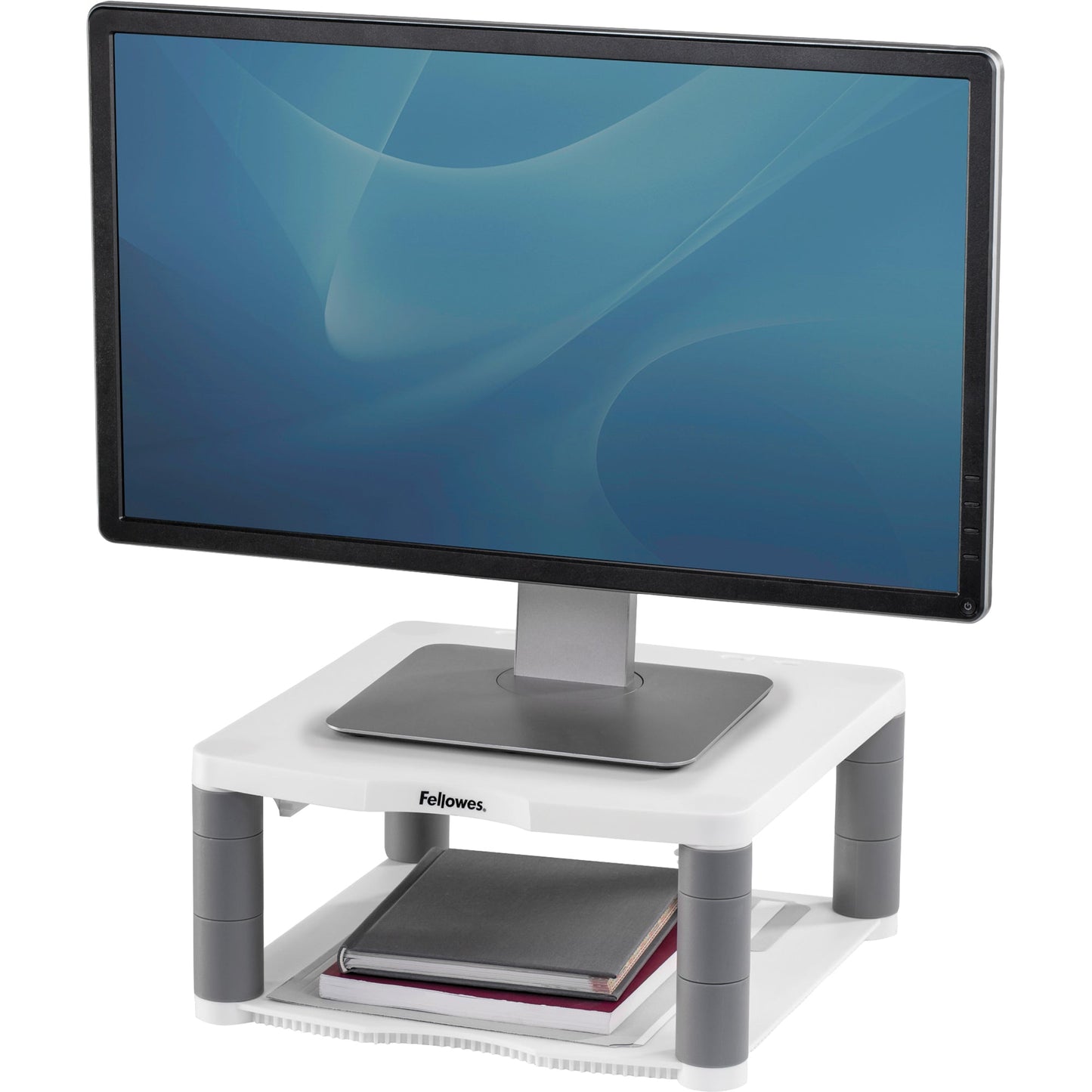 Fellowes® Monitorständer Premium 33,6 x 16,8 x 34,2 cm (B x H x T) 36kg höhenverstellbar Kunststoff, 100 % recycelt weiß