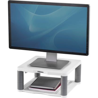 Fellowes® Monitorständer Premium 33,6 x 16,8 x 34,2 cm (B x H x T) 36kg höhenverstellbar Kunststoff, 100 % recycelt weiß