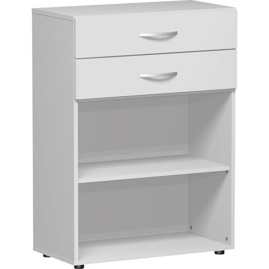 Geramöbel Regal Flex 800 x 1.104 x 420 mm (B x H x T) 1 Fachboden inkl. Stellfüße Dreischicht-Feinspan, melaminharzbeschichtet lichtgrau