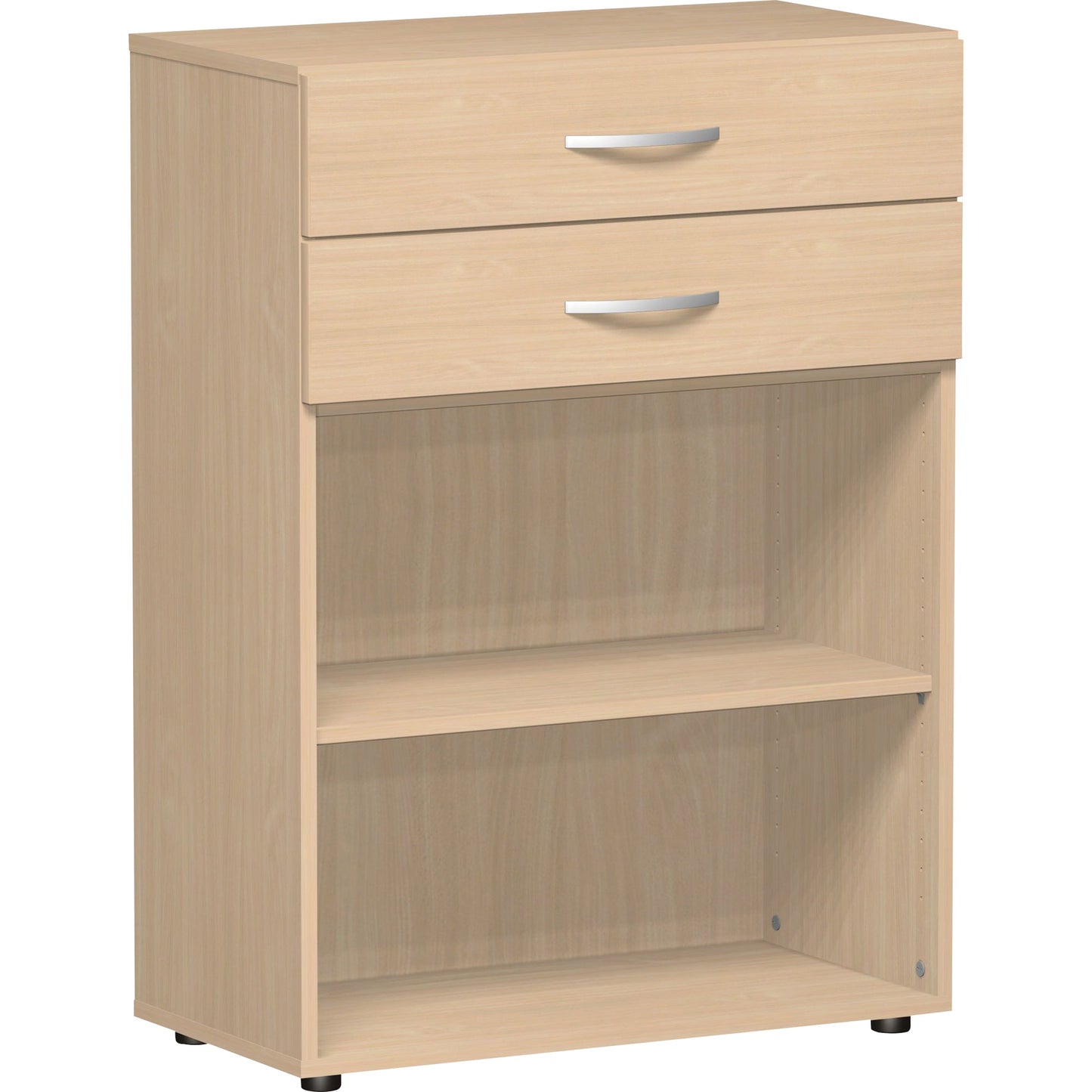 Geramöbel Regal Flex 800 x 1.104 x 420 mm (B x H x T) 1 Fachboden inkl. Stellfüße Dreischicht-Feinspan, melaminharzbeschichtet buche