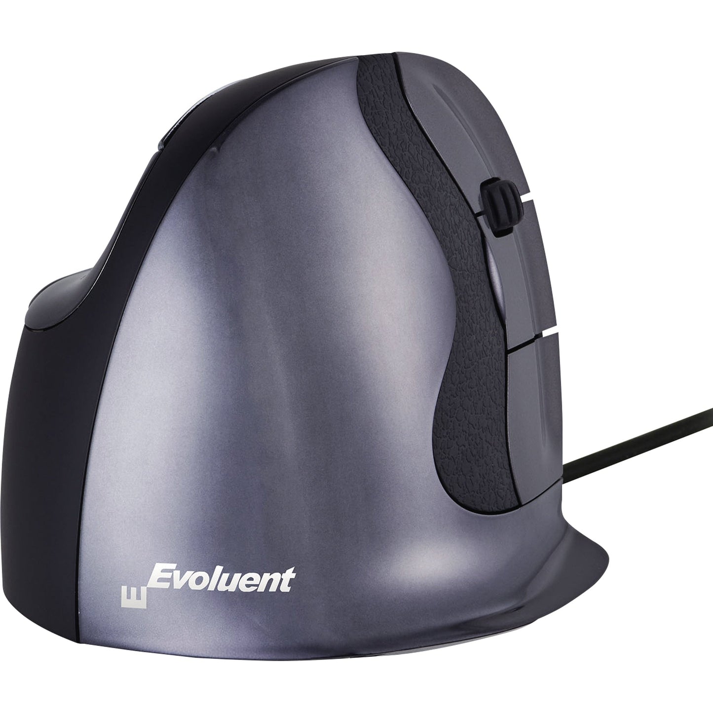 BakkerElkhuizen Optische PC Maus Evoluent D Rechtshänder ergonomisch USB schwarz/silber