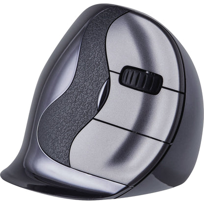 BakkerElkhuizen Optische PC Maus Evoluent D Wireless Rechtshänder ergonomisch USB Batterie schwarz/dunkelgrau/silber