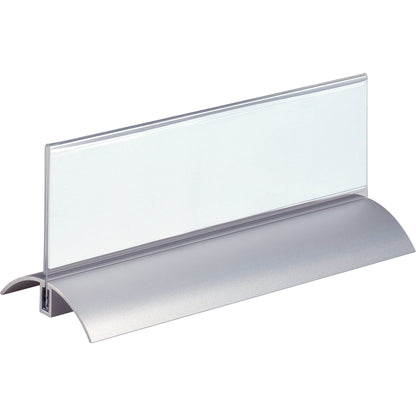 DURABLE Tischnamensschild DESK PRESENTER DE LUXE 210 x 61 mm (B x H) Acryl/Aluminium transparent 2 St./Pack.