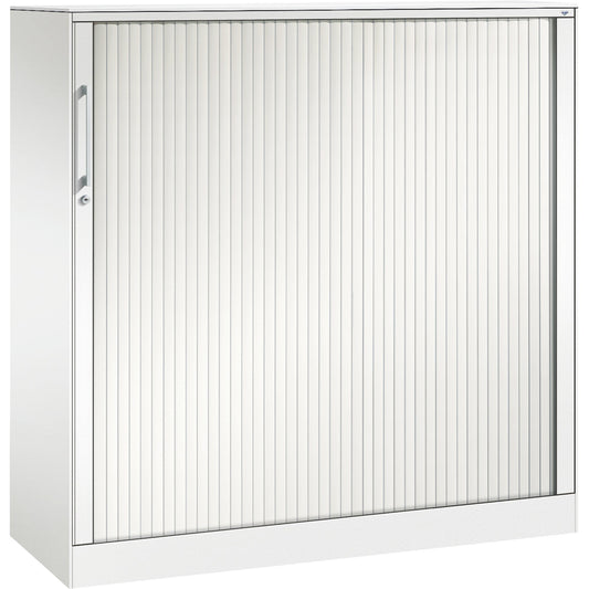 C+P Rollladenschrank Asisto 1.200 x 1.310 x 435 mm (B x H x T) 2 Fachböden verkehrsweiß verkehrsweiß