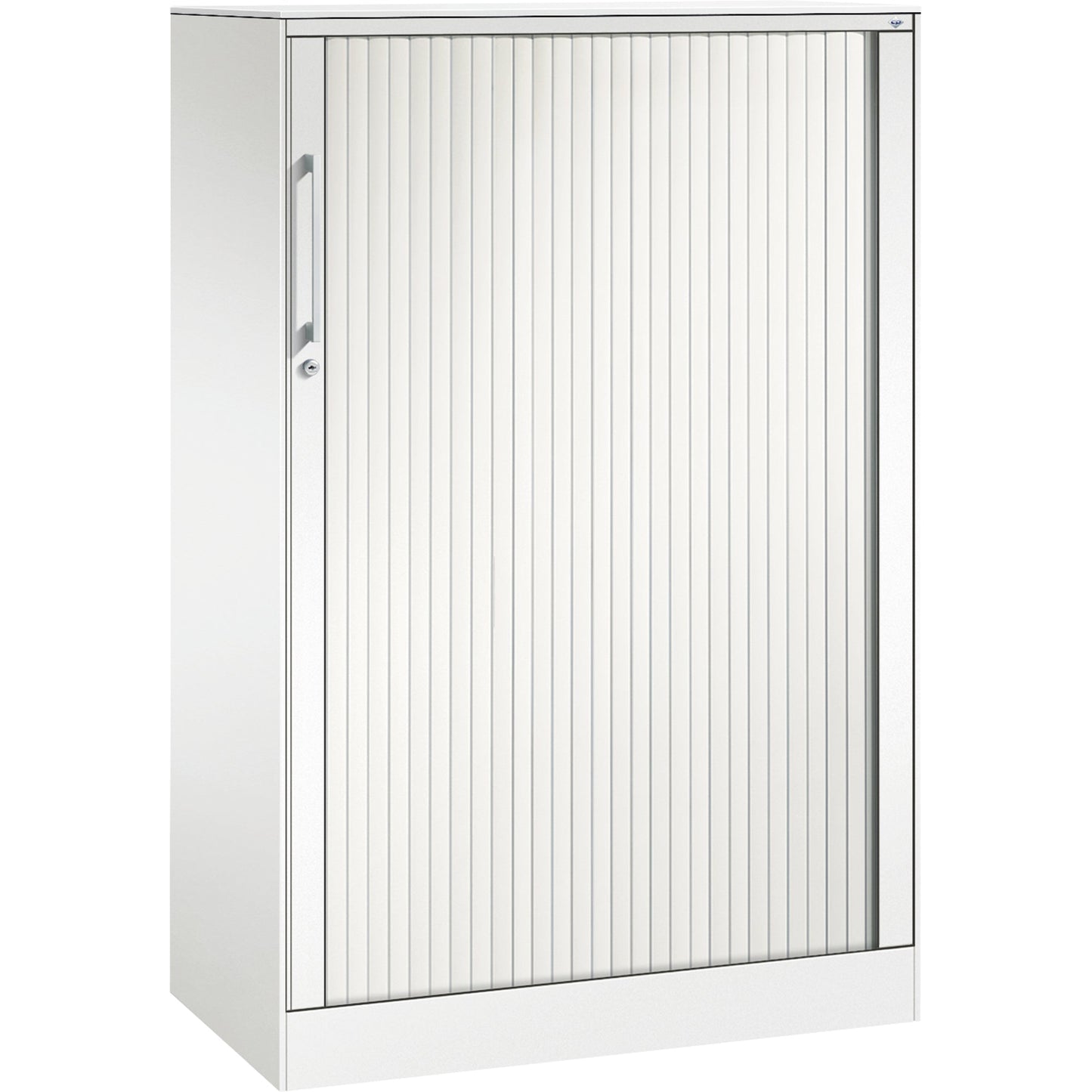 C+P Rollladenschrank Asisto 800 x 1.310 x 435 mm (B x H x T) 2 Fachböden verkehrsweiß verkehrsweiß