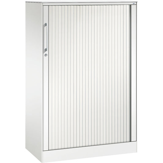 C+P Rollladenschrank Asisto 800 x 1.310 x 435 mm (B x H x T) 2 Fachböden verkehrsweiß verkehrsweiß