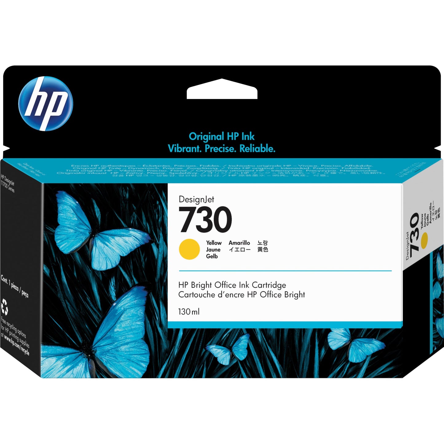 HP Tintenpatrone Originalzubehör 730 gelb 130ml