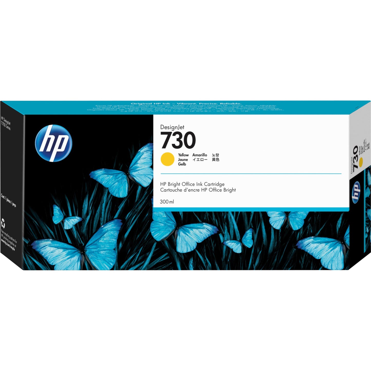 HP Tintenpatrone Originalzubehör 730 gelb 300ml